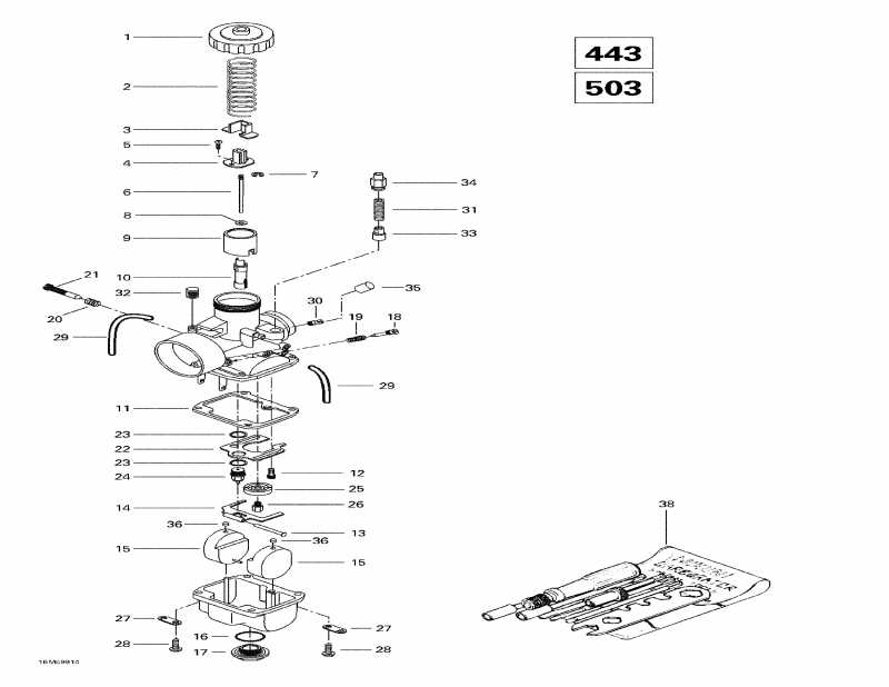  Skidoo Touring LE, 1999 - Carburetors (443, 503)