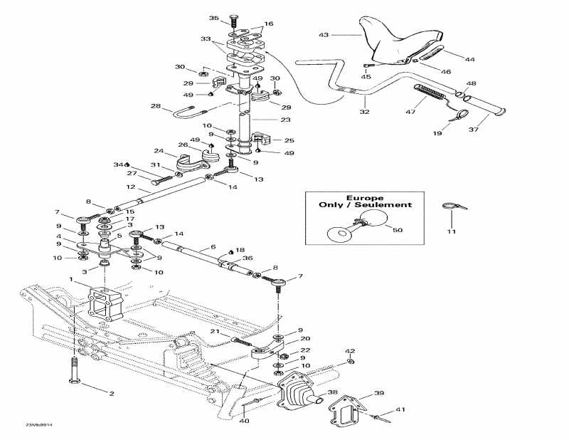  ski-doo  Touring SLE, 1999 - Steering System