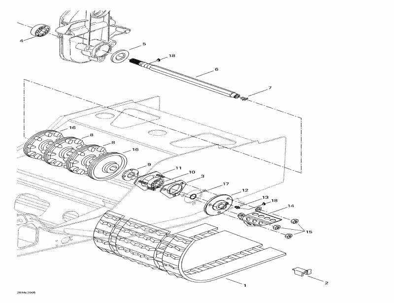  Ski Doo  Formula 500 LC, 2000 - Drive Axle  Track