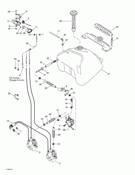 SKIDOO Formula Deluxe 380/500, 2000  - Fuel System