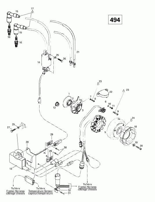  ski-doo Formula Deluxe 380/500, 2000 - Magneto (formula S)