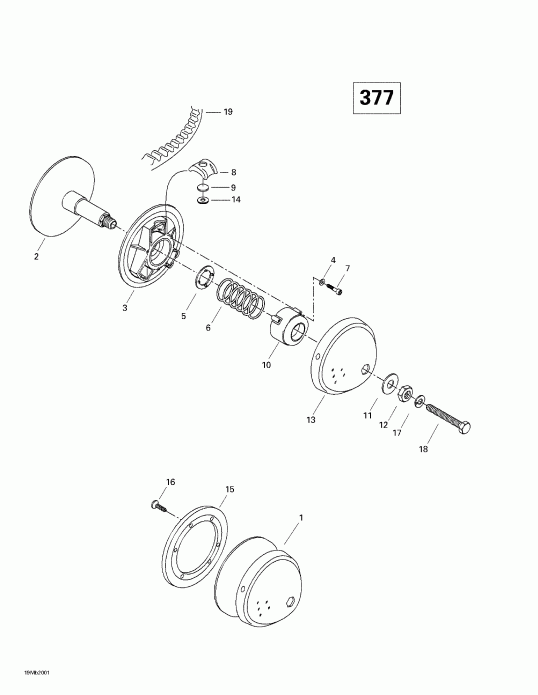    Formula Deluxe 380/500, 2000 - Drive Pulley (377)