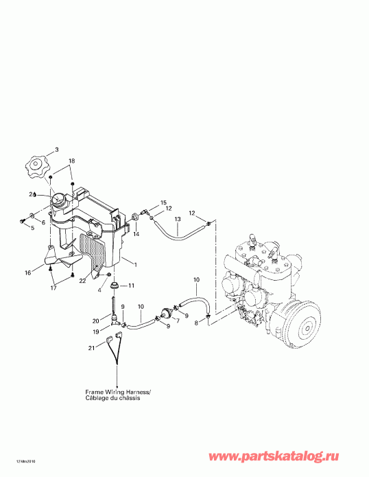  SkiDoo  Formula Deluxe 600/700, 2000 - Oil Tank