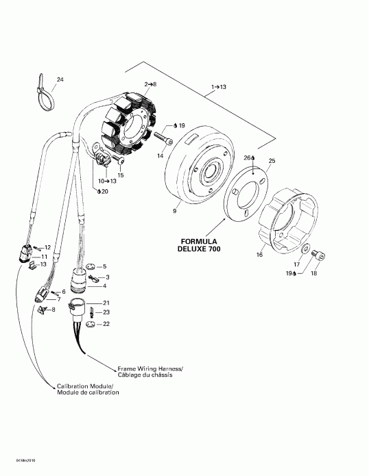 �������� Ski-doo ������ Formula Deluxe 600/700, 2000 - Magneto (12v, 290w)