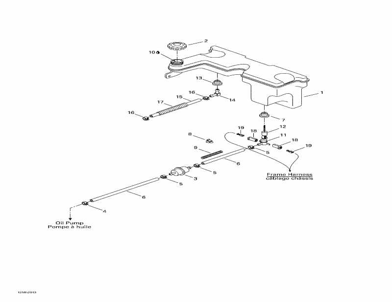 Skidoo Formula III 700 R, 2000  - Oil Tank