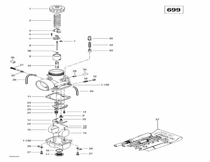 Skidoo Formula III 800, 2000 - Carburetors (699)