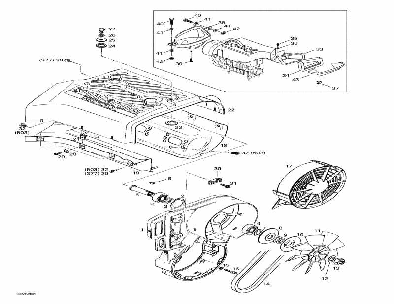  SkiDoo Formula S, 2000 -  System  Fan