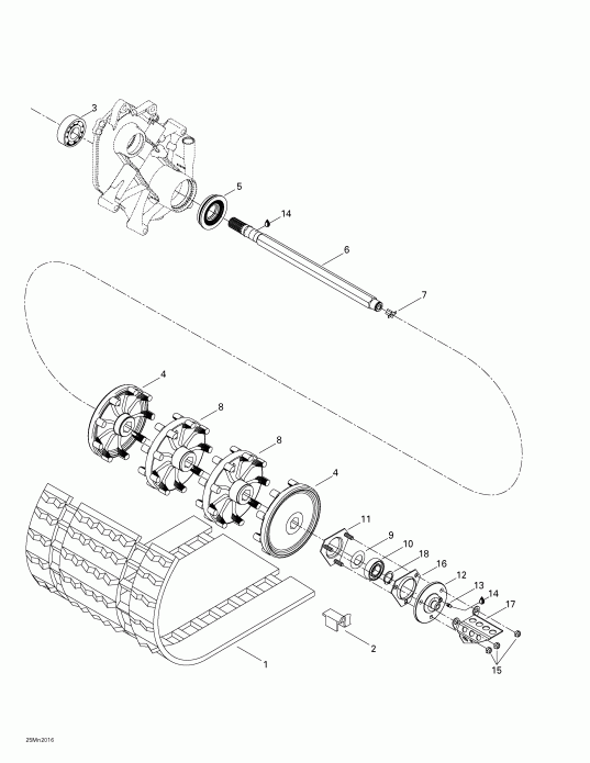 Skidoo ����������� Formula Z 600/700, 2000 - Drive Axle � Track