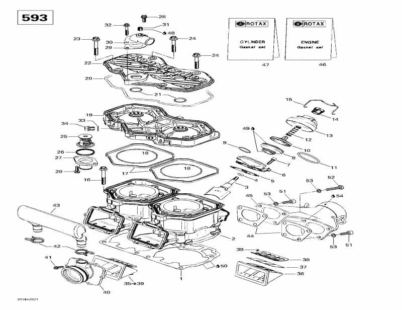    Grand Touring 600, 2000 - Cylinder, Exhaust Manifold, Reed Valve