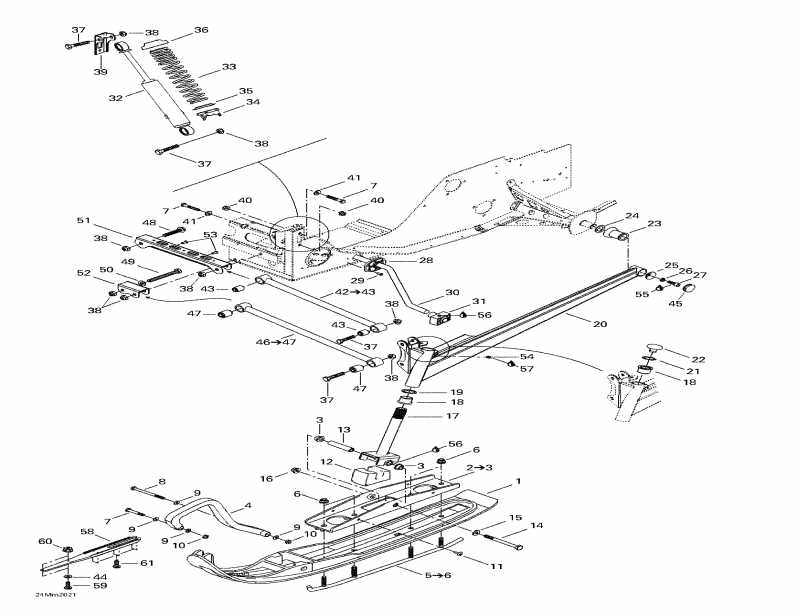  SKIDOO  Grand Touring 600, 2000 - Front Suspension And Ski