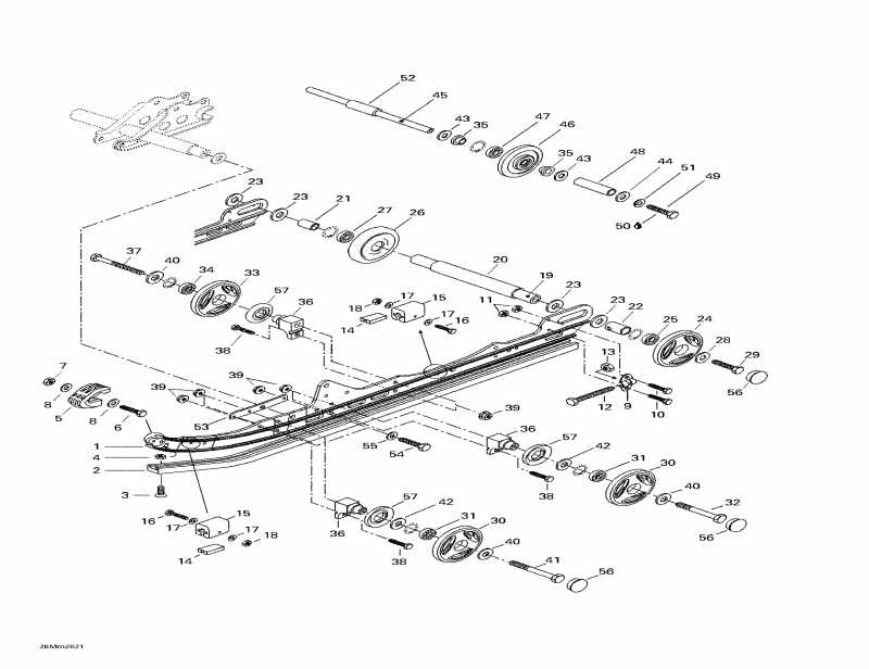 �������� Skidoo Grand Touring 600, 2000 ������ - Rear Suspension