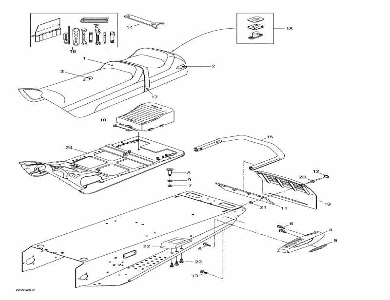 ski-doo  Grand Touring 600, 2000 - Seat And Accessories