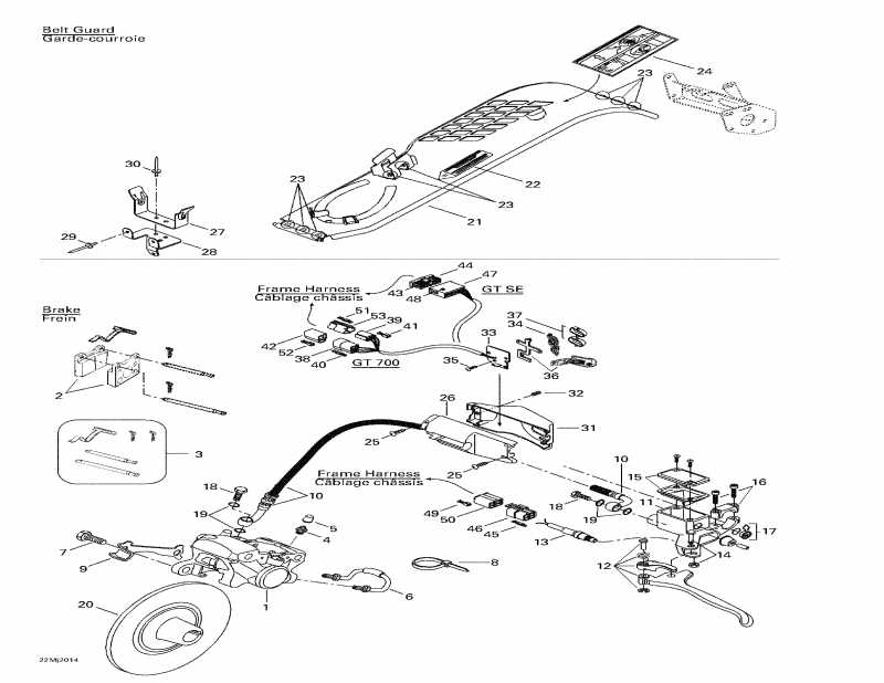 Skidoo  Grand Touring 700, 2000 - Hydraulic   Belt Guard