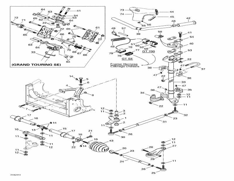  ski-doo Grand Touring 700, 2000 - Steering System