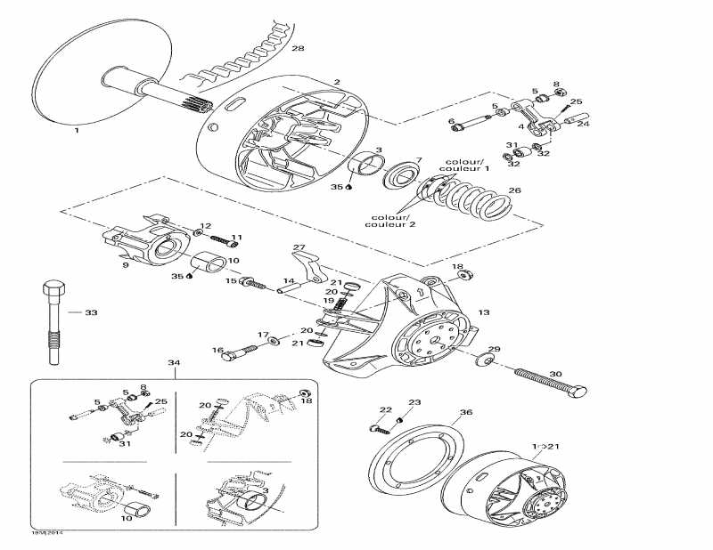 snowmobile BRP Grand Touring SE, 2000 - Drive Pulley