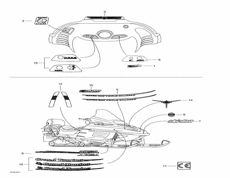 �������� Ski Doo Grand Touring SE Millennium Edition, 2000 ������ - Decals