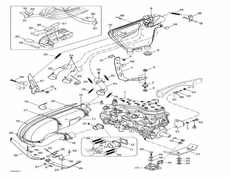  BRP Mach 1 R, 2000  - Engine Support And Muffler