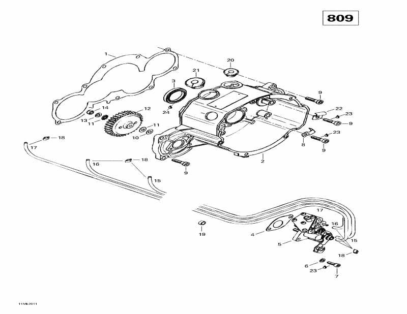 snowmobile  Mach Z R, 2000 - Ignition Housing Oil Pump