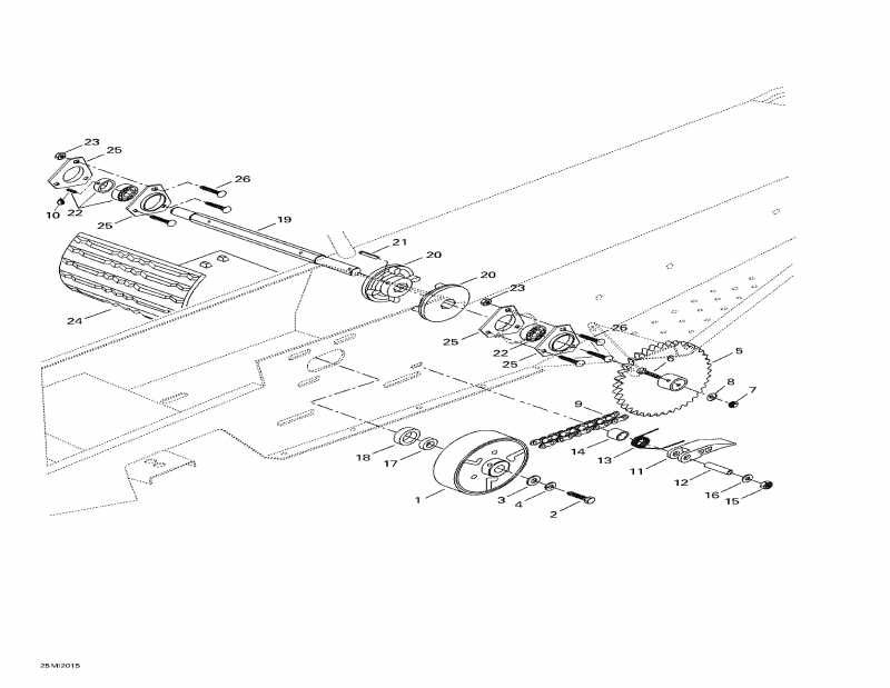  Skidoo Mini Z, 2000  - Drive Axle  Track