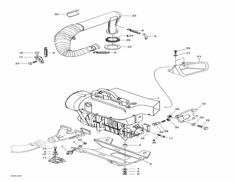  Skidoo  MX Z 440, 2000 -  Sport  Muffler