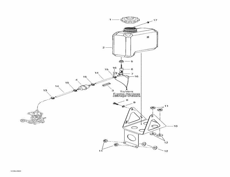  Skidoo MX Z 440, 2000 - Oil Tank And Support