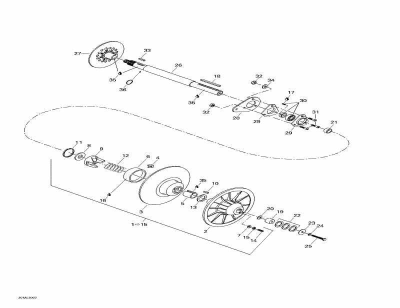 ��������  MX Z 440, 2000 ������ - Driven Pulley