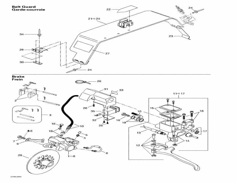    MX Z 440, 2000 - Hydraulic Brake And Belt Guard