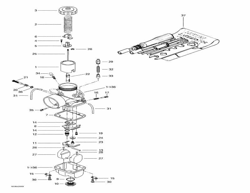 Skidoo  MX Z 600 SB, 2000 - Carburetors