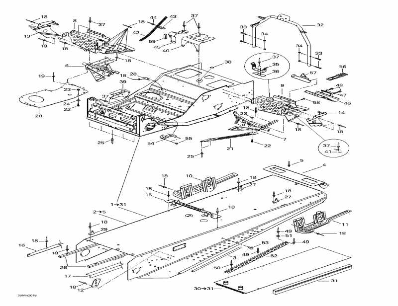 �������� Skidoo MX Z 700 SB, 2000 - Frame And Accessories