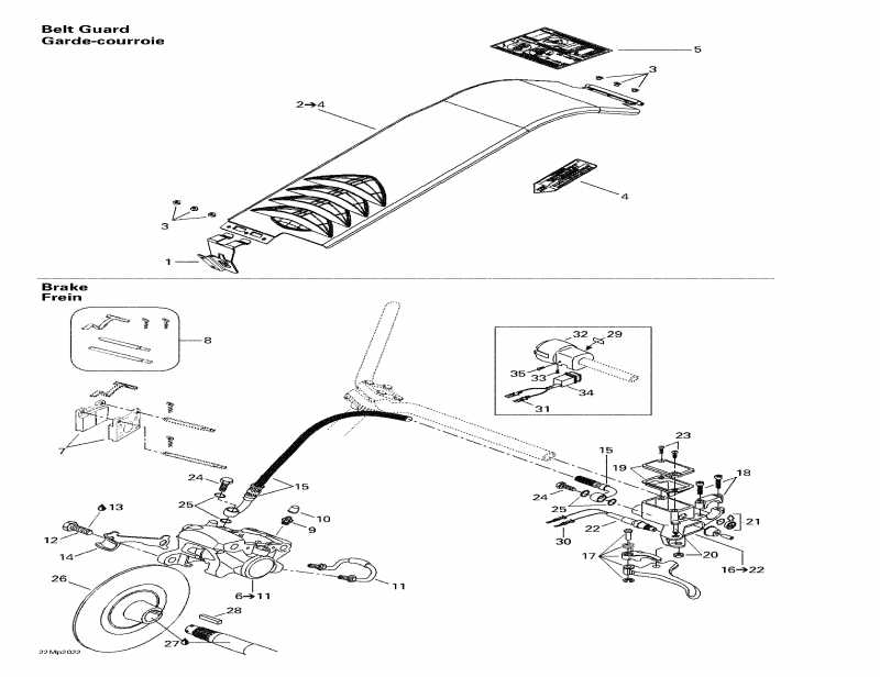  Ski-doo MX Z 800, 2000 - Hydraulic   Belt Guard