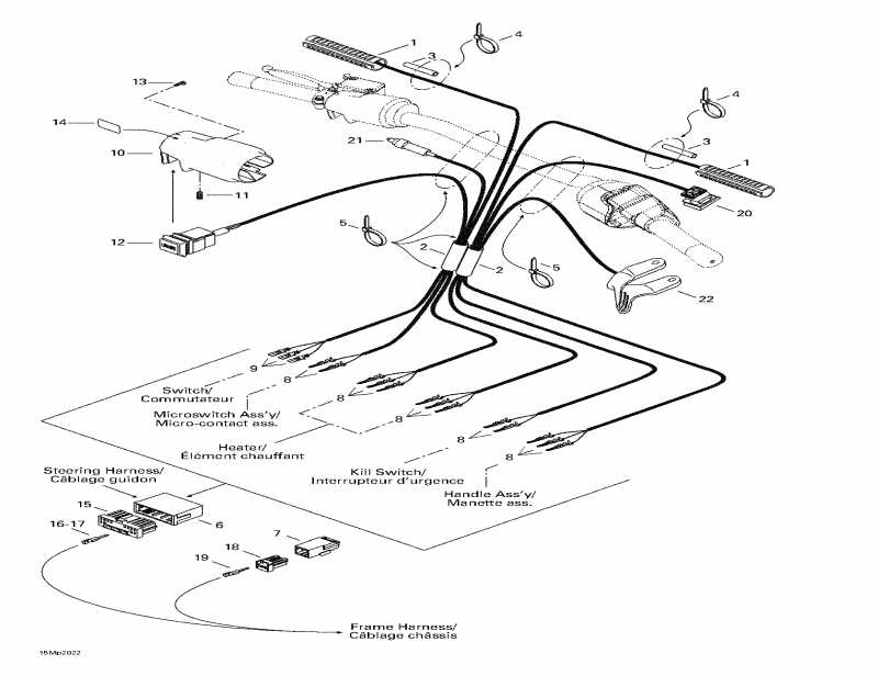 snowmobile SKIDOO MX Z 800, 2000 - Steering System