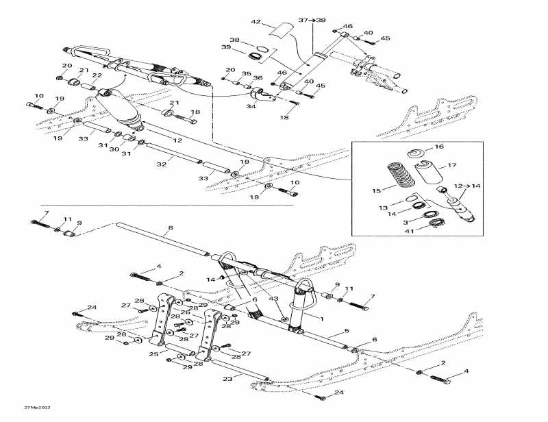 Skidoo  MX Z 800, 2000 - Front Arm
