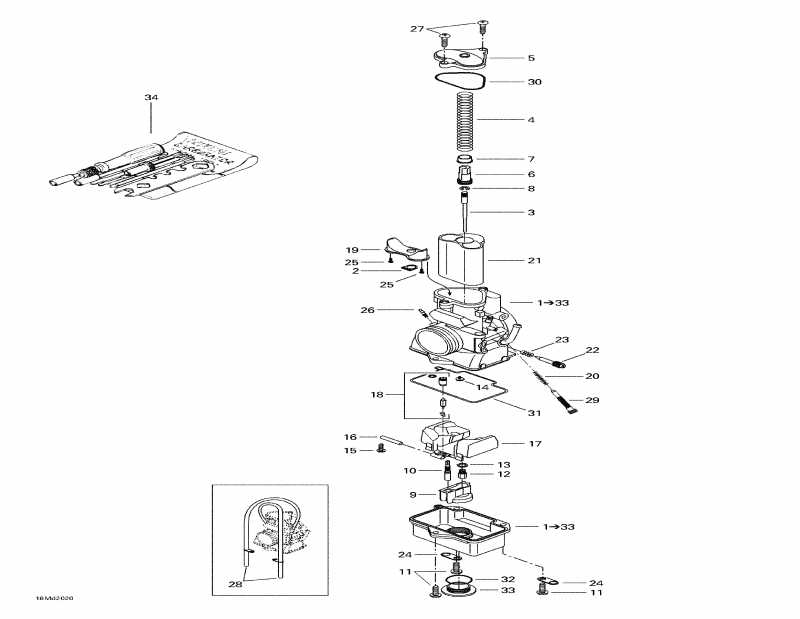 snowmobile ski-doo MX Z X 440 LC, 2000  - Carburetors