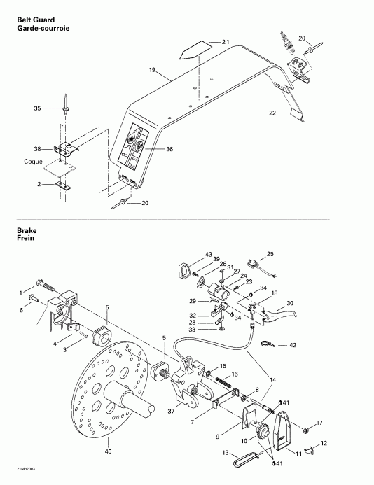 snowmobile   Skandic 380/500, 2000 - Mechanic   Belt Guard