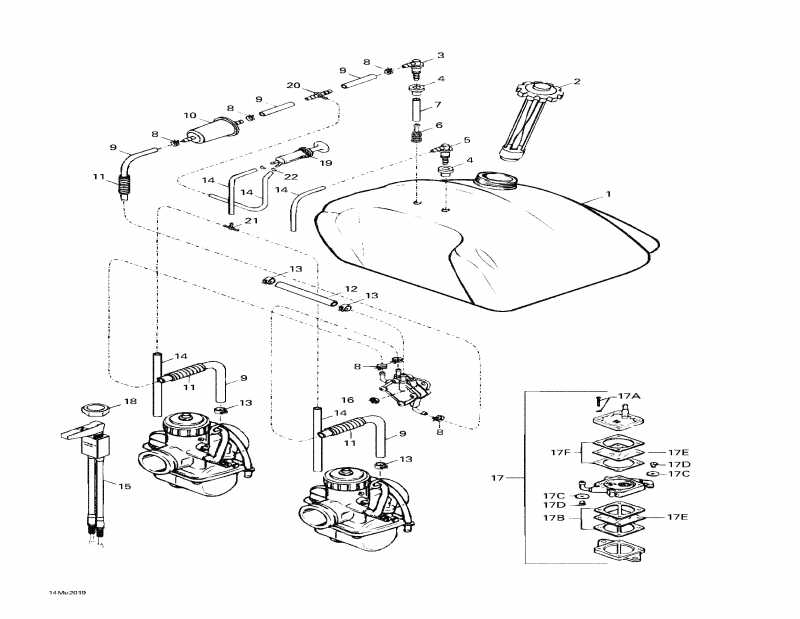Ski-doo Skandic Super Wide Track, 2000 ������ - Fuel System