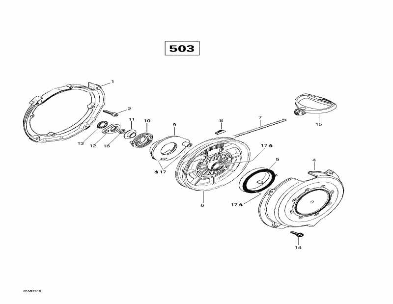 SKIDOO Skandic Wide Track, 2000 - Rewind Starter (503)