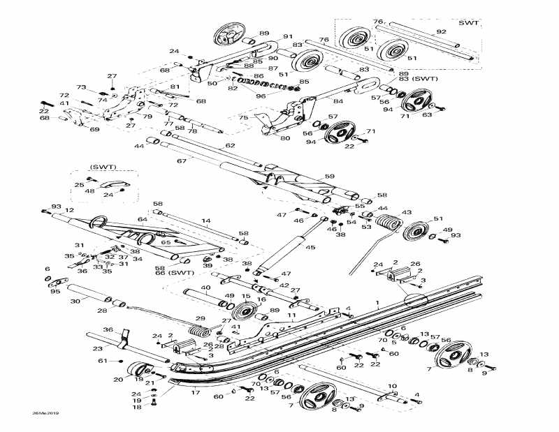  BRP SkiDoo Skandic Wide Track, 2000 - Rear Suspension