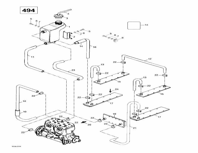 snowmobile ski-doo  Skandic Wide Track LC, 2000 -  System (494)