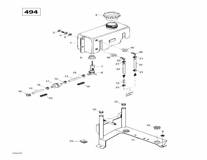 �������� BRP - Oil Tank And Support (494)