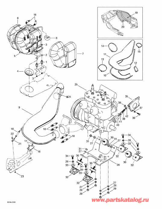  Skidoo Summit 600/SB, 2000  -  Sport  Muffler