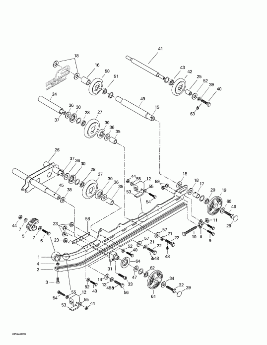  Skidoo Summit 600/SB, 2000 - Rear Suspension