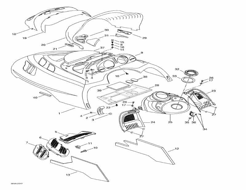 Ski Doo  Summit 700, 2000 - Cab, Console