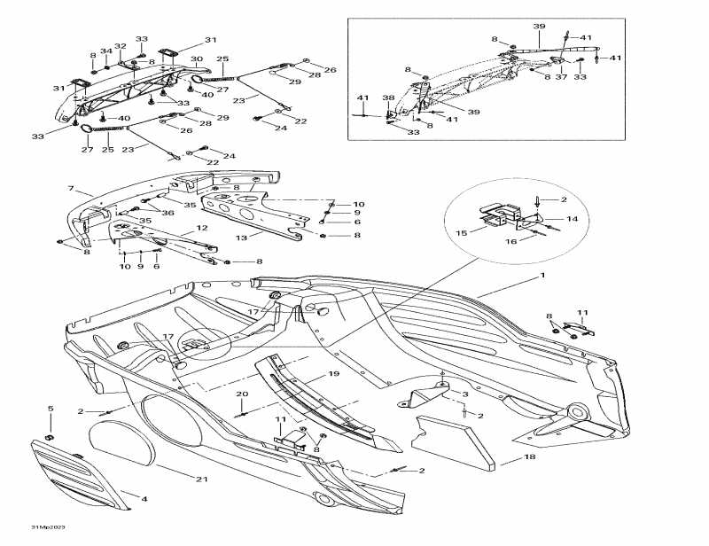 snowmobile BRP Summit 800 H.M., 2000  - Bottom Pan