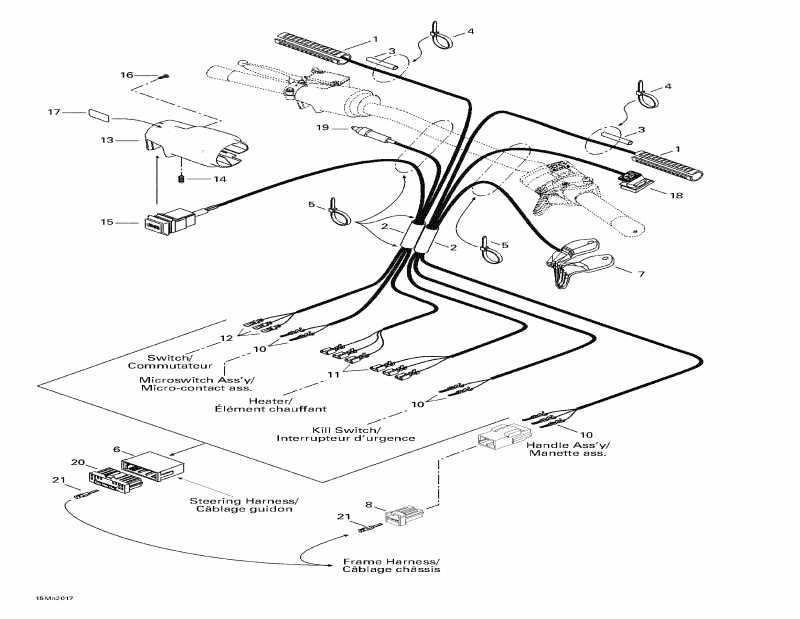 snowmobile Skidoo Summit H.M., 2000  - Steering System