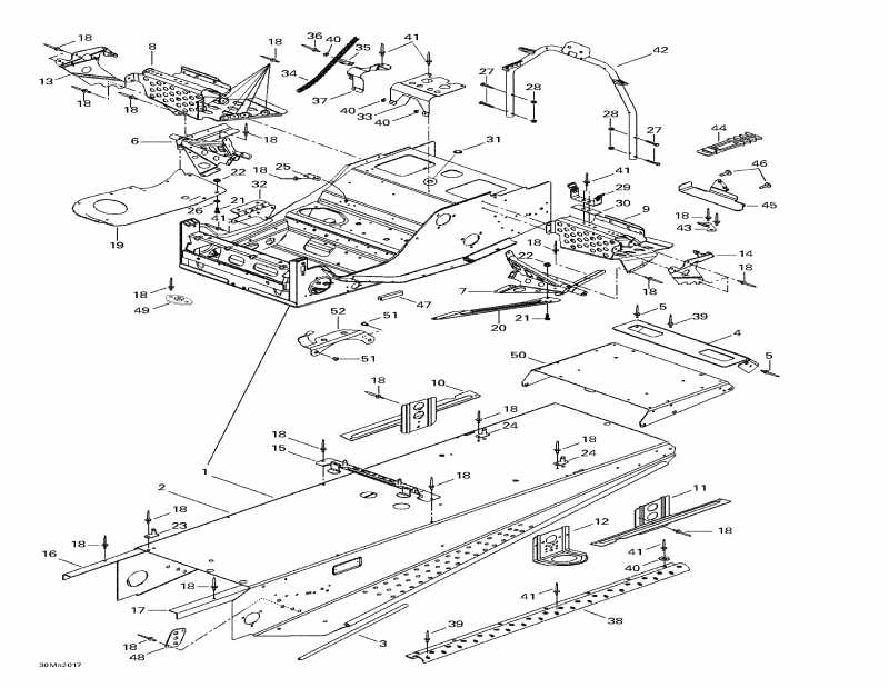  Ski Doo Summit H.M., 2000 - Frame And Accessories