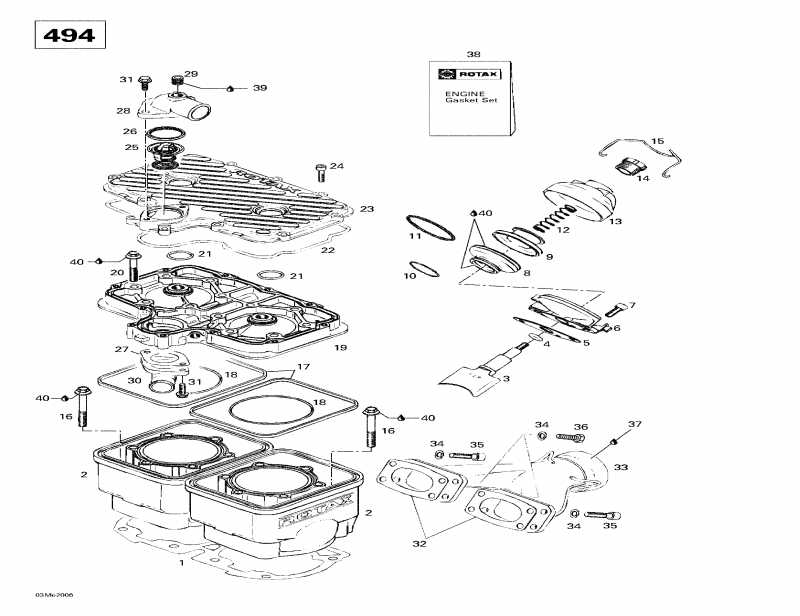 Touring 500 LC, 2000 - Cylinder, Exhaust Manifold