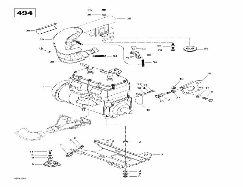 �������� ski-doo ����������� Touring 500 LC, 2000 - ��������� S����port � Muffler