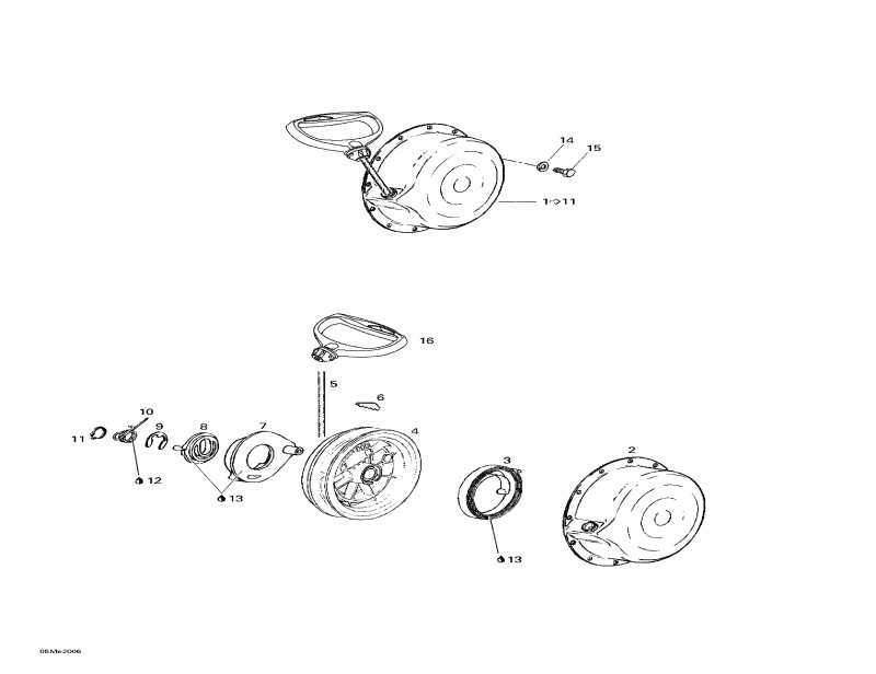Skidoo Touring 500 LC, 2000 - Rewind Starter