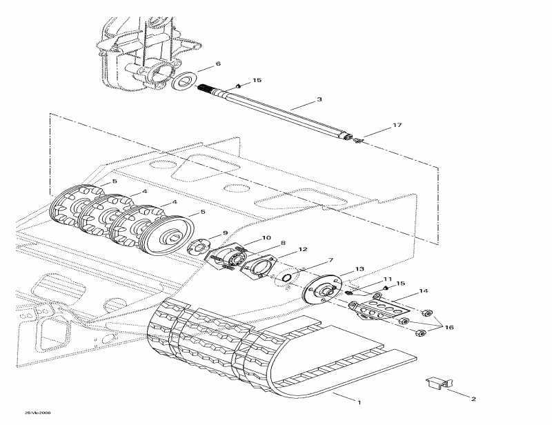  SKIDOO  Touring 500 LC, 2000 - Drive Axle  Track