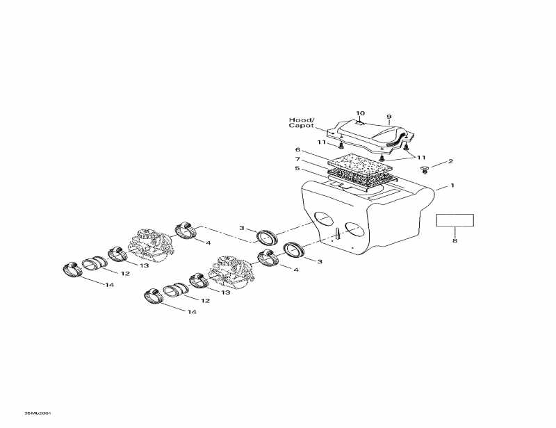  Ski-doo Touring E, 2000  - Air Intake System